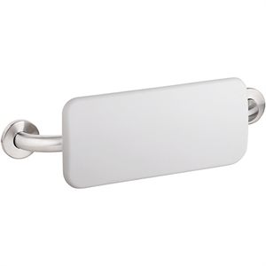 HELP háttámla, csavaros rögzítéssel,500mm, rozsdamentes acél/fehér