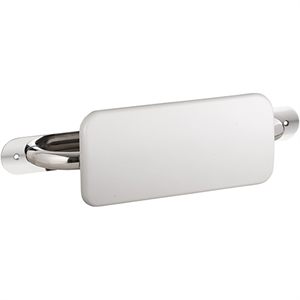 HELP háttámla, öntapadós rögzítéssel,500mm, rozsdamentes acél, polírozott/fehér