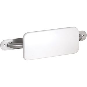 HELP háttámla, öntapadós rögzítéssel,500mm, rozsdamentes acél/fehér